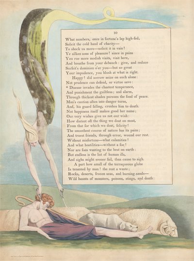Pensieri notturni di Young, Pagina 10, La malattia invade la temperanza più casta da William Blake